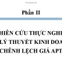 Bài giảng Nghiên cứu thực nghiệm về lý thuyết kinh doanh chênh lệch giá APT