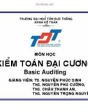 Bài giảng kiểm toán đại cương - TS Nguyễn Phúc Sinh - ĐH Tôn Đức Thắng