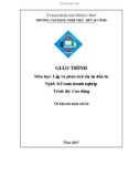 Giáo trình Lập và phân tích dự án đầu tư (Nghề: Kế toán doanh nghiệp - Cao đẳng) - Trường CĐ Nghề Việt Đức Hà Tĩnh