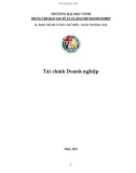 Giáo trình Tài chính doanh nghiệp (Giáo trình đào tạo từ xa): Phần 1