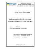 Khoá luận tốt nghiệp: Phân tích báo cáo tài chính tại Công ty cổ phần Tân Cảng - Cái Mép