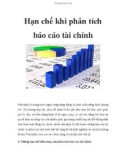 Hạn chế của việc phân tích báo cáo tài chính