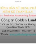 SLIDE - HƯỚNG DẪN SỬ DỤNG PHẦN MỀM KẾ TOÁN B.A.SBAS