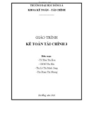 Giáo trình Kế toán tài chính 3: Phần 1 - ĐH Đông Á