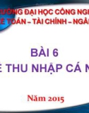 Bài giảng Thuế: Bài 6 - Trường ĐH Công nghệ