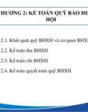 Bài giảng Kế toán công 3 - Chương 2: Kế toán quỹ bảo hiểm xã hội