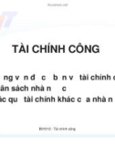 Bài giảng về môn TÀI CHÍNH CÔNG