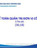 Bài giảng Kế toán quản trị đơn vị công - Chương 1: Tổng quan về kế toán quản trị đơn vị công (Năm 2022)