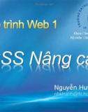 Bài giảng Lập trình web 1: Chương 6 - Nguyễn Huy Khánh