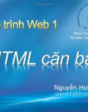 Bài giảng Lập trình web 1: Chương 3 - Nguyễn Huy Khánh