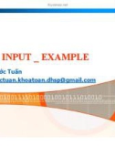 Bài giảng Lập trình Web: PHP – INPUT_EXAMPLE - Trần Phước Tuấn