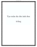 Tạo màu da cho ảnh đen trắng