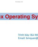 Bài giảng Phát triển phần mềm mã nguồn mở: Linux operating system - Bùi Minh Quân (tt)