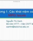 Bài giảng Chương 1: Các khái niệm cơ bản (MIRS Issues) - Nguyễn Thị Oanh