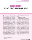 Hoàn thiện pháp luật về giáo dục sau đại học