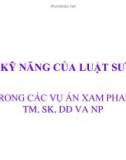 Bài giảng Kỹ năng của luật sư trong các vụ án xâm phạm tính mạng, sức khoẻ, danh dự và nhân phẩm