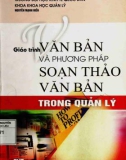 Giáo trình Văn bản và phương pháp soạn thảo văn bản trong quản lý: Phần 1