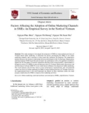 Factors affecting the adoption of online marketing channels in SMEs: An empirical survey in the North of Vietnam