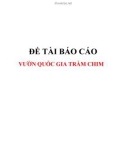 TỔNG QUAN VỀ VƯỜN QUỐC GIA TRÀM CHIM