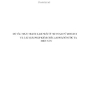 Đề tài: Thực trạng lạm phát ở Việt Nam từ 2008-2011 và các giải pháp kiềm chế lạm phát ở nước ta hiện nay