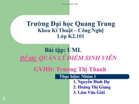 Đề tài: Quản lý điểm sinh viên