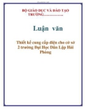 Luận văn: Thiết kế cung cấp điện cho cở sở 2 trường Đại Học Dân Lập Hải Phòng