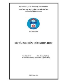 Đề tài nghiên cứu khoa học: Nghiên cứu xử lý nước thải sinh hoạt bằng bãi lọc ngầm trồng cây dòng chảy ngang ﻿