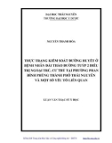 Luận văn Thạc sĩ Y học: Thực trạng kiểm soát đường huyết ở bệnh nhân đái tháo đường tuýp 2 điều trị ngoại trú, cư trú tại phường Phan Đình Phùng thành phố Thái Nguyên và một số yếu tố liên quan