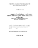 Tóm tắt Khóa luận tốt nghiệp: Vai trò của già làng - trưởng họ trong đời sống cộng đồng người Dao Quần Chẹt (khảo sát tại thôn Hợp Nhất, xã Ba Vì, huyện Ba Vì, tỉnh Hà Tây)