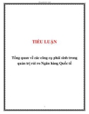 Tiểu luận: Tổng quan về các công cụ phái sinh trong quản trị rủi ro Ngân hàng Quốc tế