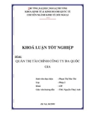 Khóa luận tốt nghiệp: Quản trị tài chính công ty đa quốc gia