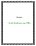 Tiểu luận: Văn hóa ăn uống của người Hàn