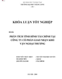 Khóa luận tốt nghiệp: Phân tích tình hình tài chính tại Công ty Cổ phần Giao nhận Kho vận Ngoại thương