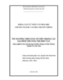 Tóm tắt Khóa luận tốt nghiệp khoa Văn hóa học: Tín ngưỡng thờ cúng tổ tiên trong các gia đình trẻ ở Hà Nội hiện nay' (Qua nghiên cứu trường hợp tại khu chung cư Đại Thanh, Thanh Trì, Hà Nội)