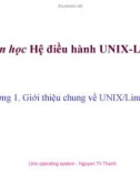 Bài giảng Hệ điều hành UNIX-Linux: Chương 1 - Nguyễn Trí Thành