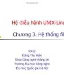 Bài giảng Hệ điều hành Unix-Linux: Chương 3 - Đặng Thu Hiền