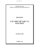 Bài giảng Cấu trúc dữ liệu và giải thuật - Nguyễn Đức Hiển