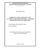 (Dự thảo) Tóm tắt Luận án Tiến sỹ Khoa học môi trường: Nghiên cứu chất lượng đất, nước của khu vực Ramsar Xuân Thủy - Nam định trong bối cảnh nước biển dâng