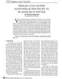 Đánh giá vai trò của kênh truyền thông tại điểm bán đối với thị trường bán lẻ Việt Nam