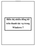 Hiển thị nhiều đồng hồ trên thanh tác vụ trong Windows 7