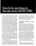 Quản lý An toàn thông tin theo tiêu chuẩn ISO/IEC 27001