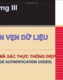 Bài giảng Nhập môn an toàn thông tin: Chương 3b - Trần Thị Kim Chi