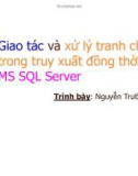 Giao tác và xử lý tranh chấp trong truy xuất đồng thời với MS SQL Server