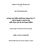 Luận văn thạc sĩ kinh tế: Nâng cao hiệu quả huy động vốn tại ngân hàng Công thương Việt Nam chi nhánh Hoàn Kiếm