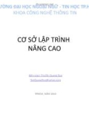 Bài giảng Cơ sở lập trình nâng cao - Chương 8: Phương pháp thiết kế thuật toán − quy hoạch động