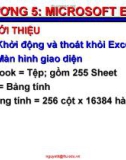 Bài giảng Tin học đại cương - Chương 5: Microsoft Excel