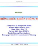 Bài giảng Hệ thống điều khiển thông minh: Chương 4 - TS. Huỳnh Thái Hoàng