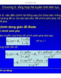 Bài giảng Điều khiển tự động - Chương 5: Tổng hợp hệ tuyến tính liên tục