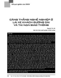 Căng thẳng nghề nghiệp ở lái xe khách đường dài và tai nạn giao thông