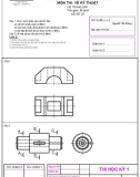 Đề thi cuối học kỳ hè năm học 2014-2015 môn Vẽ kỹ thuật (Hệ trung cấp - Đề 2) - ĐH Sư phạm Kỹ thuật